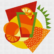 Схема вышивки салфетки "Апельсиновый коктейль"